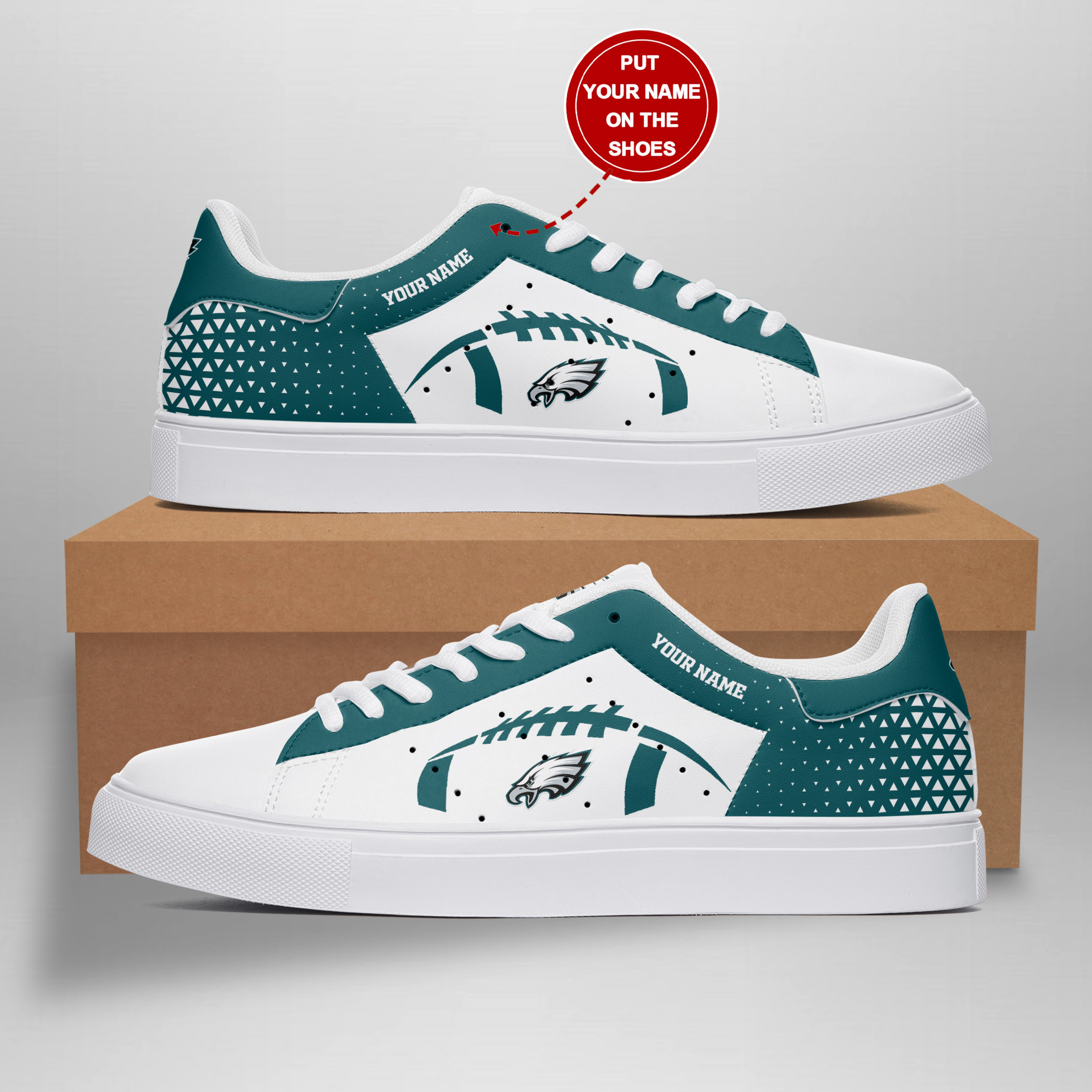 JWFancy Philadelphia Eagles Skate Stan Shoes Sneakes For Men And Women