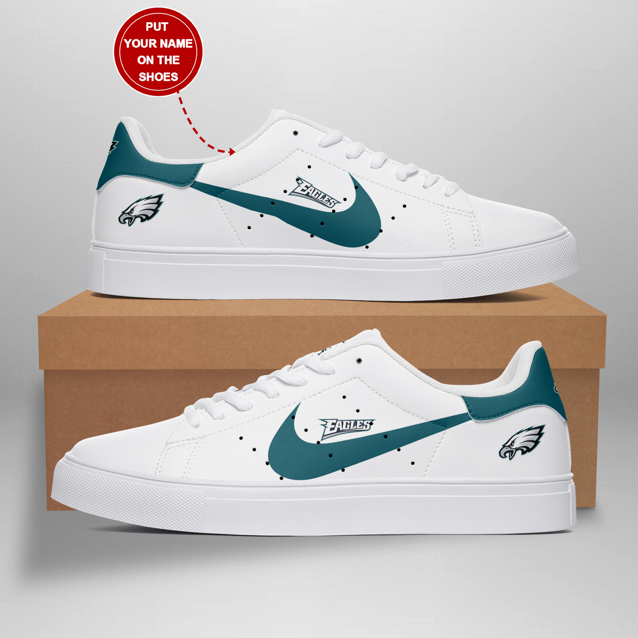 JWFancy Philadelphia Eagles Skate Stan Shoes Sneakes For Men And Women