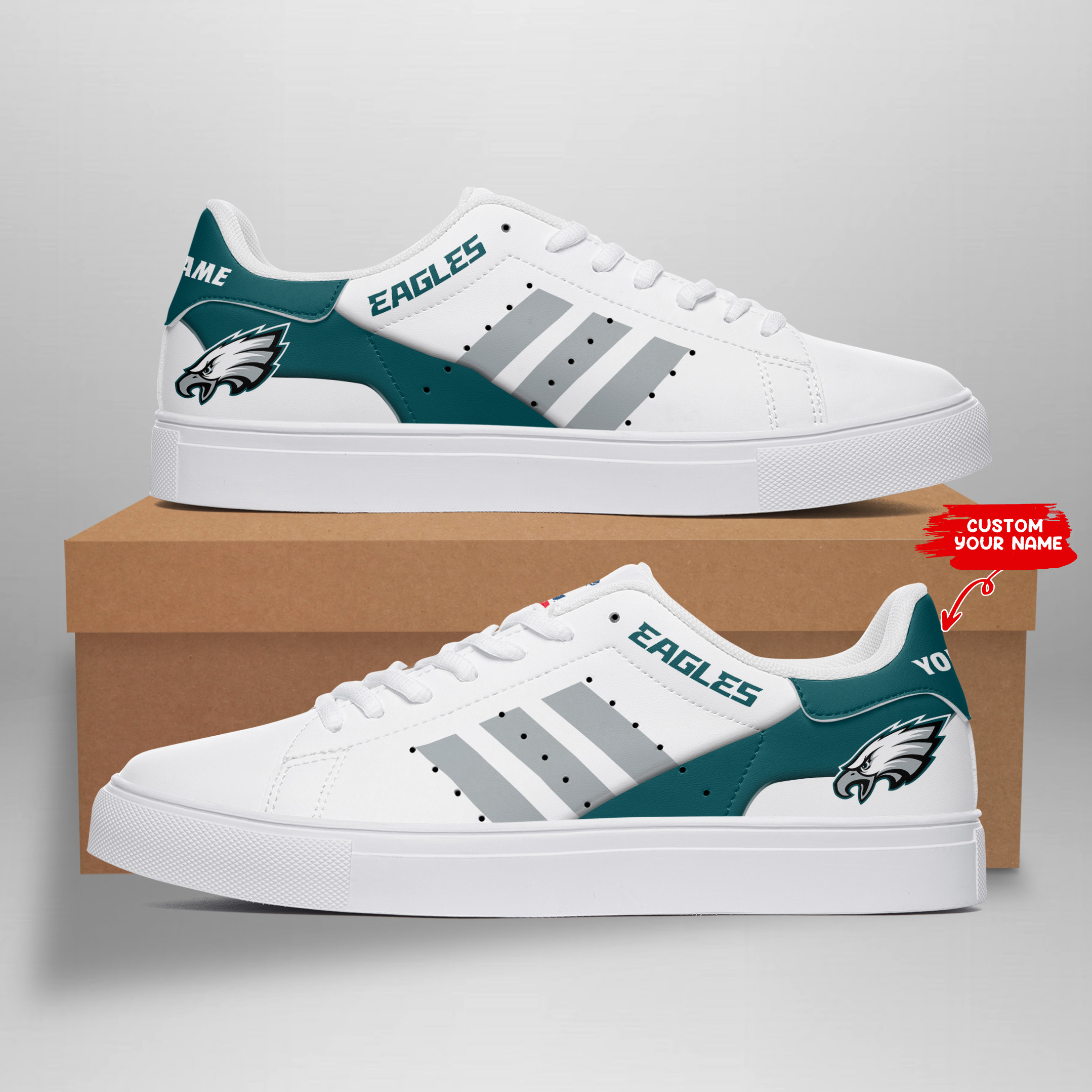 JWFancy Philadelphia Eagles Skate Stan Shoes Sneakes For Men And Women