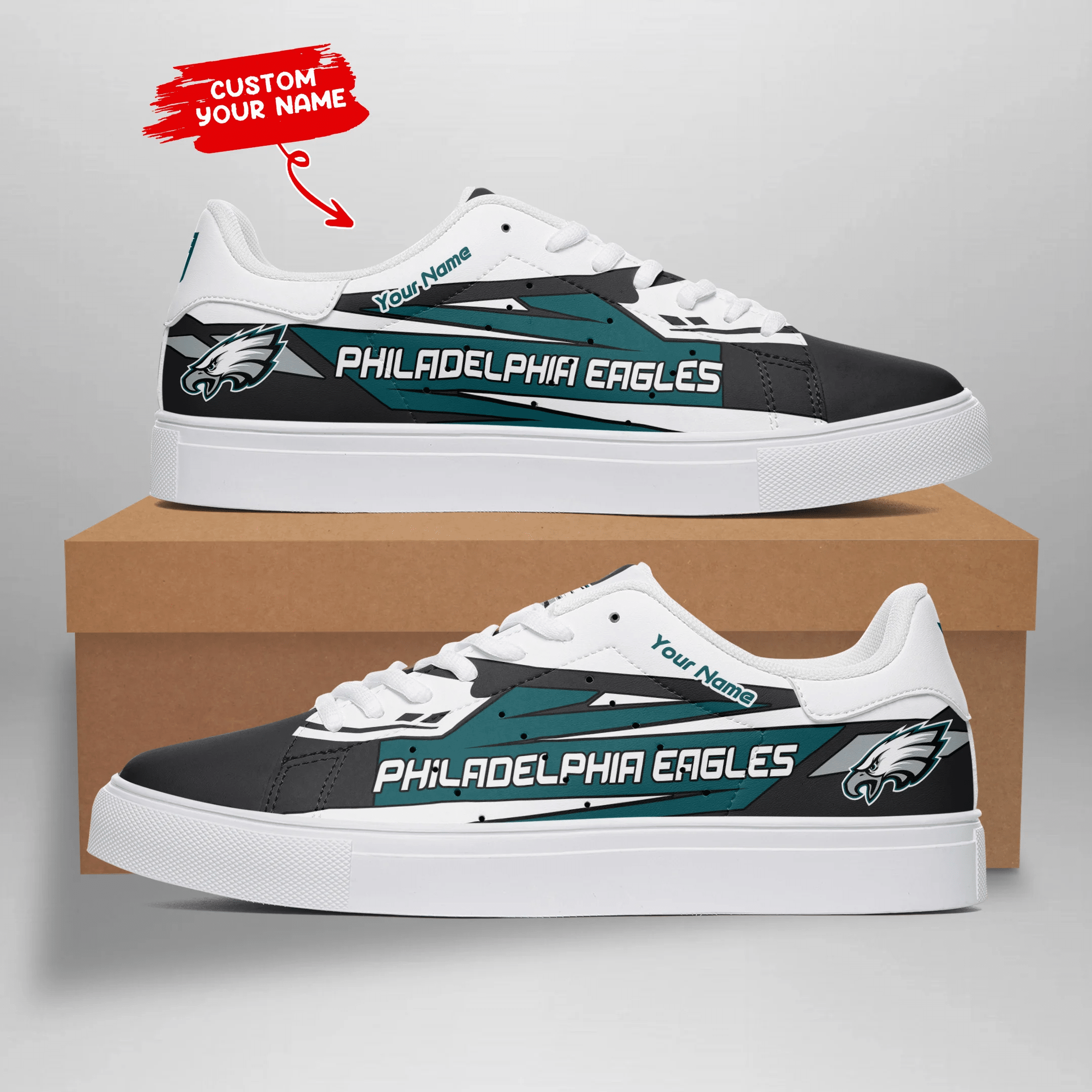 JWFancy Philadelphia Eagles Skate Stan Shoes Sneakes For Men And Women
