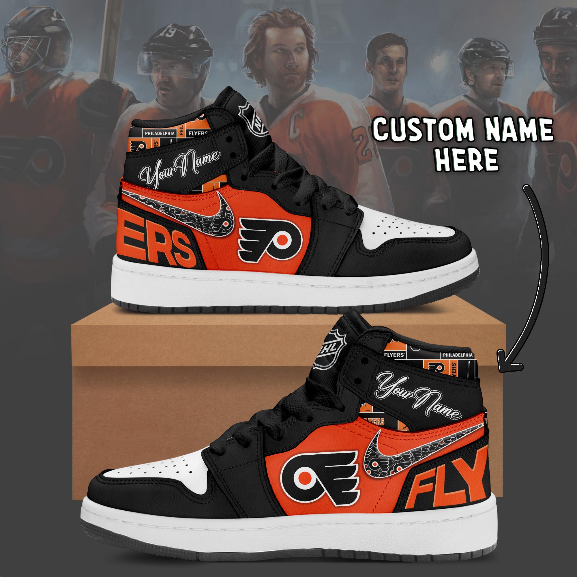 JWFancy Philadelphia Flyers AJ1 High Sneakers Shoes For Men And Women