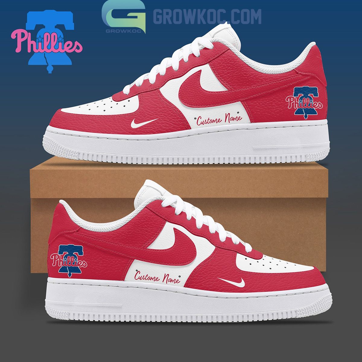 JWFancy Philadelphia Phillies Air Low-Top Sneakers Shoes For Men And Women