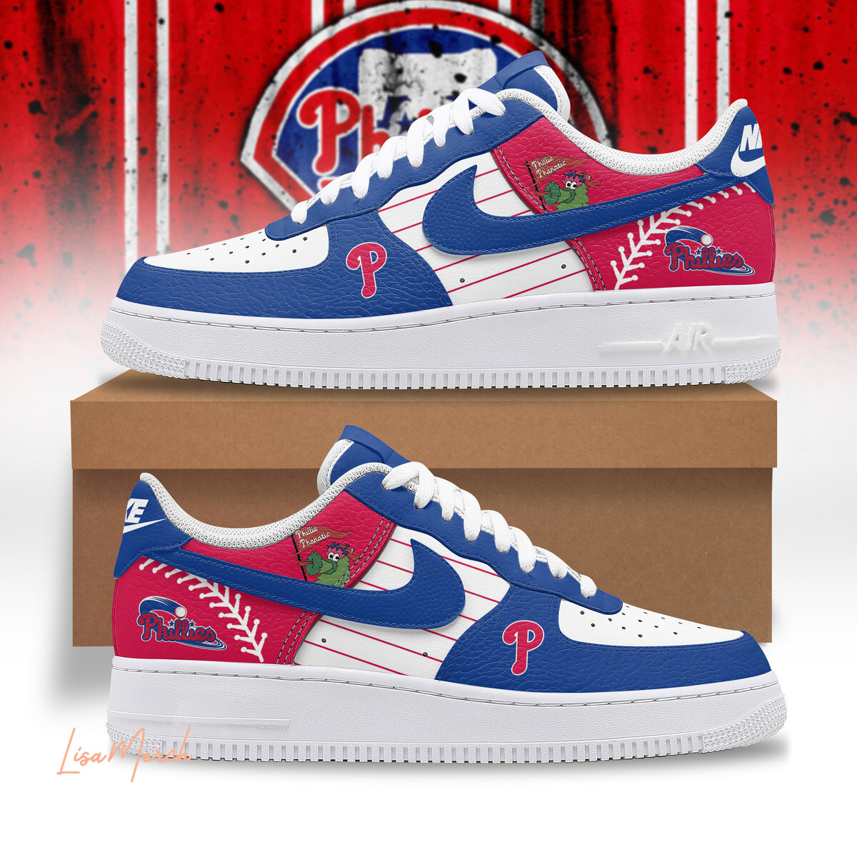 JWFancy Philadelphia Phillies Air Low-Top Sneakers Shoes For Men And Women