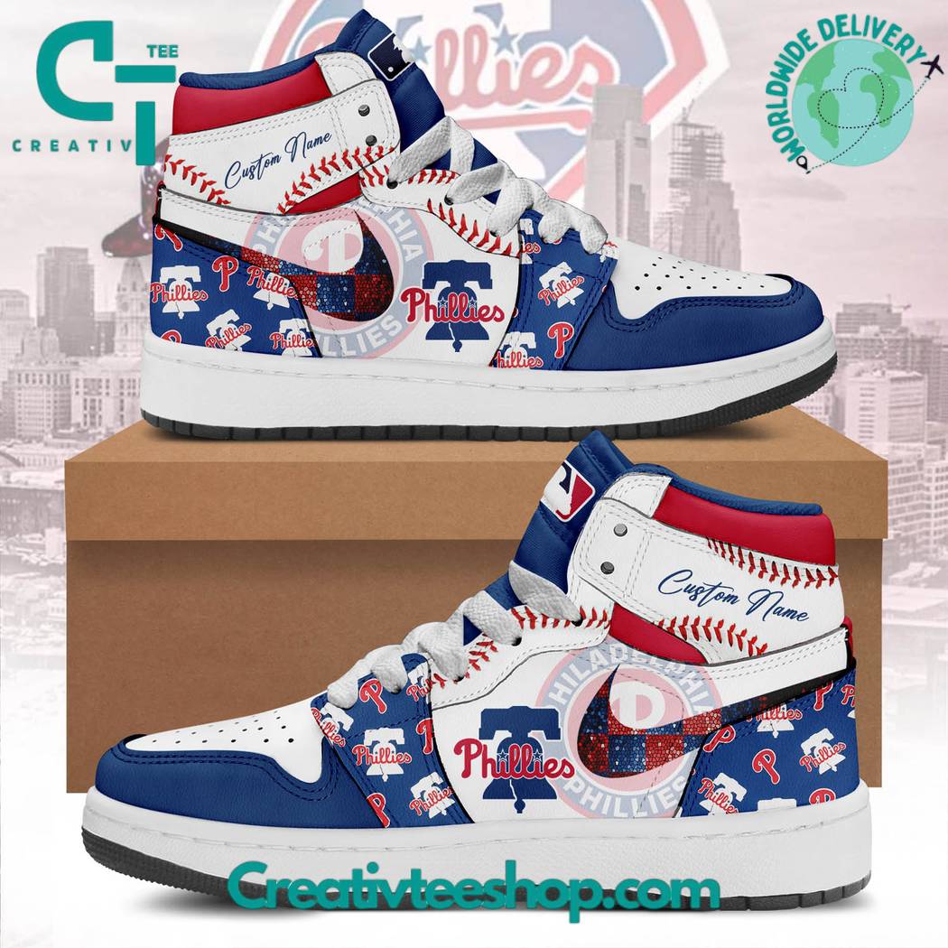 JWFancy Philadelphia Phillies AJ1 High Sneakers Shoes For Men And Women