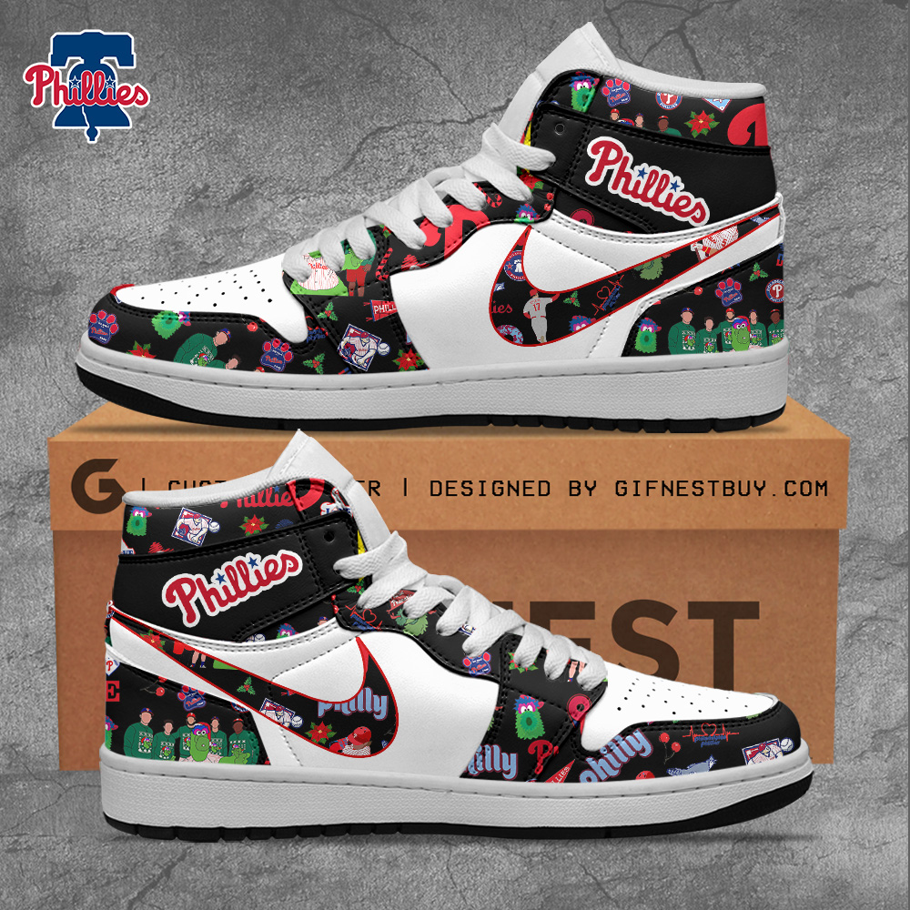 JWFancy Philadelphia Phillies AJ1 High Sneakers Shoes For Men And Women