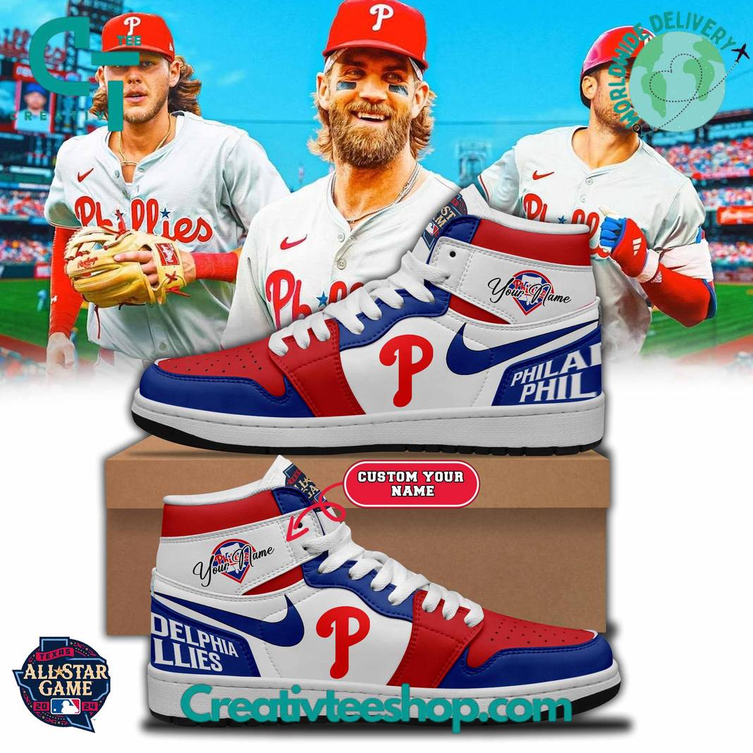 JWFancy Philadelphia Phillies AJ1 High Sneakers Shoes For Men And Women