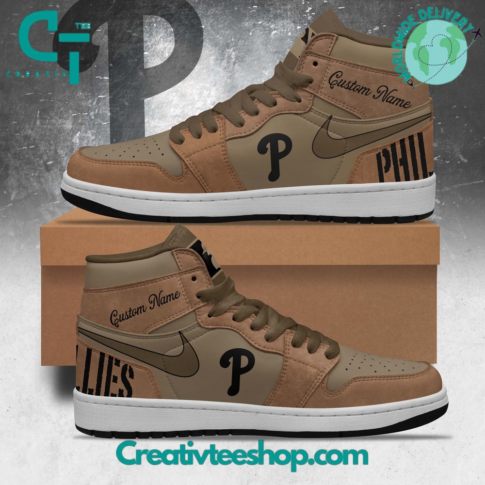JWFancy Philadelphia Phillies AJ1 High Sneakers Shoes For Men And Women