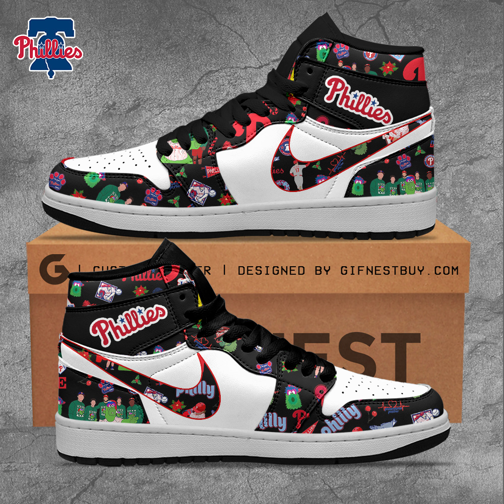 JWFancy Philadelphia Phillies AJ1 High Sneakers Shoes For Men And Women
