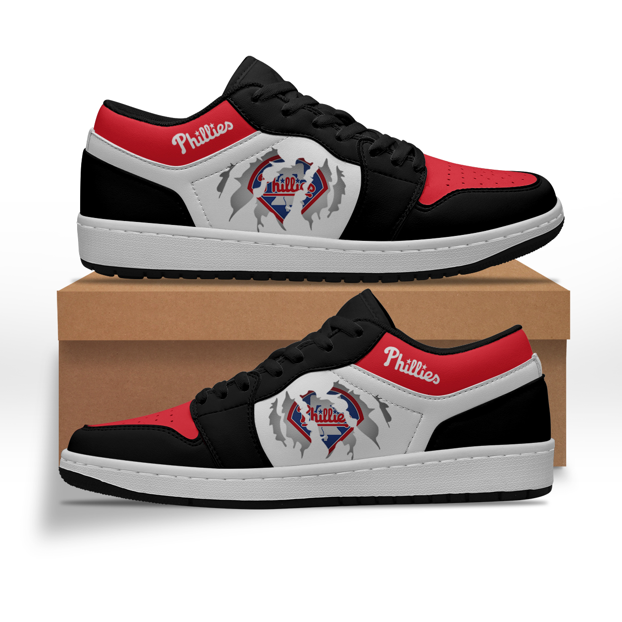 JWFancy Philadelphia Phillies AJ1 Low Sneakers Shoes For Men And Women