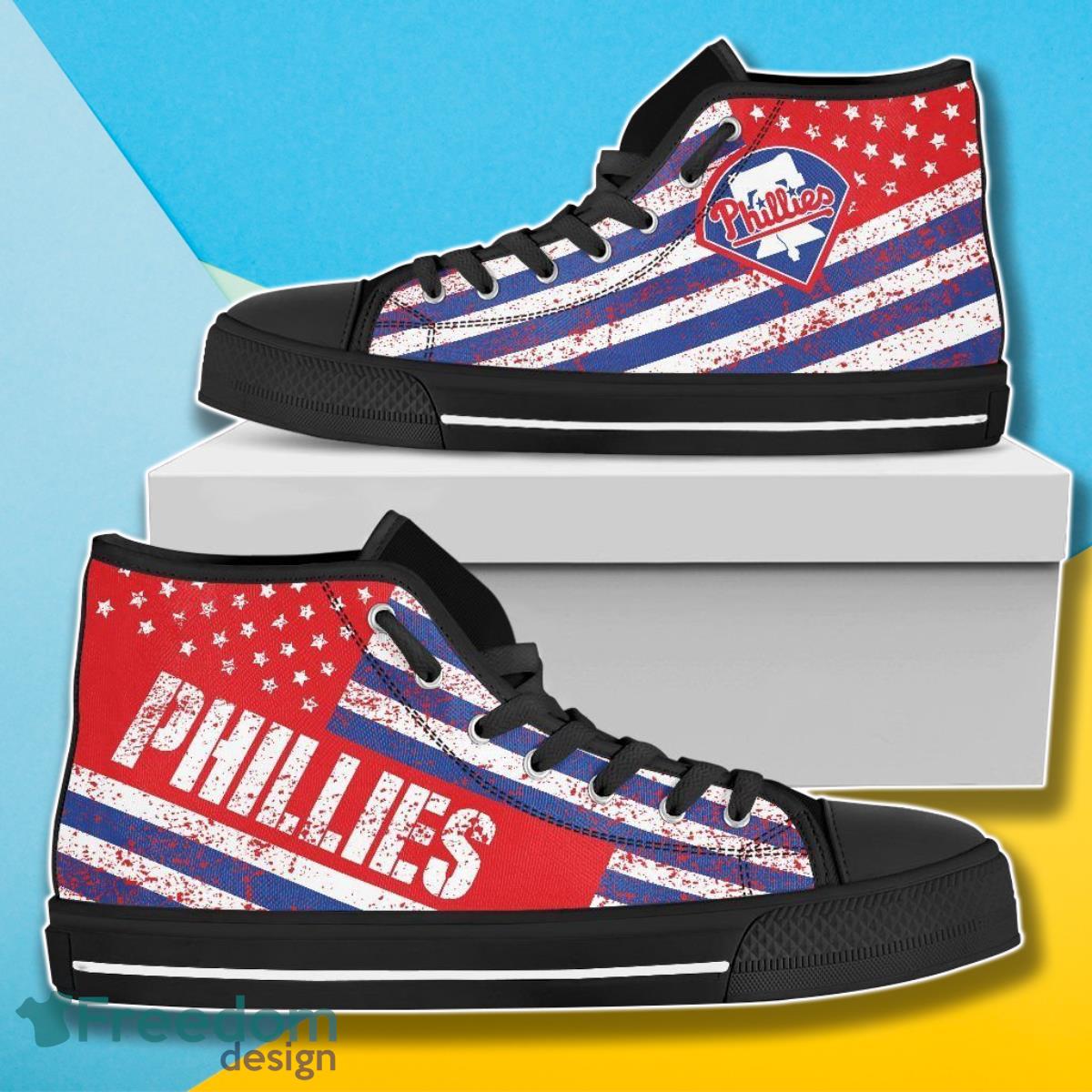JWFancy Philadelphia Phillies High Top Canvas Sneakers Shoes For Men And Women
