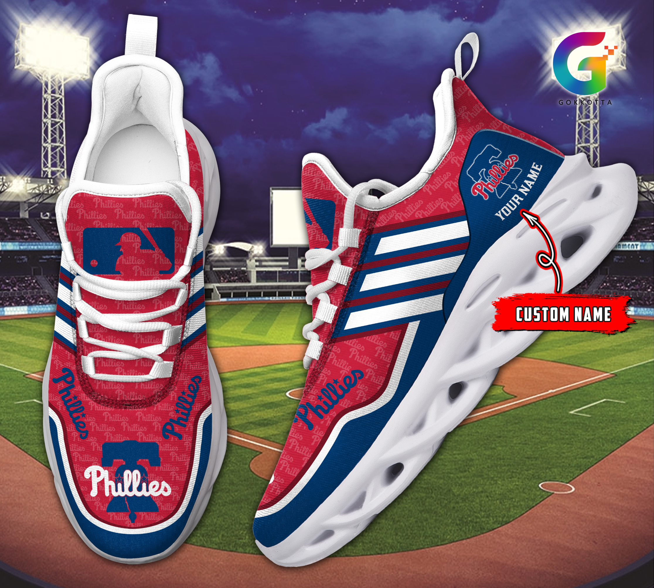 JWFancy Philadelphia Phillies NCAA Max Soul Shoes Sneakers For Men And Women