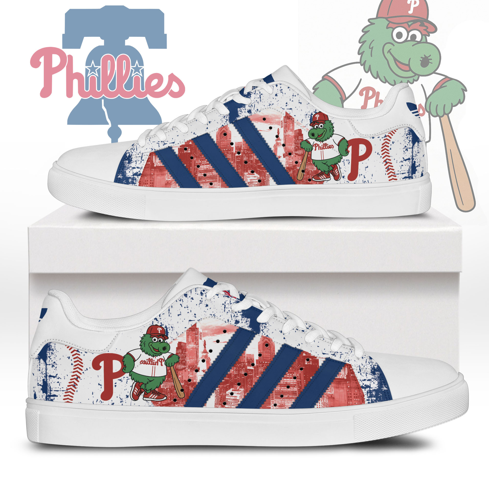JWFancy Philadelphia Phillies Skate Stan Shoes Sneakes For Men And Women