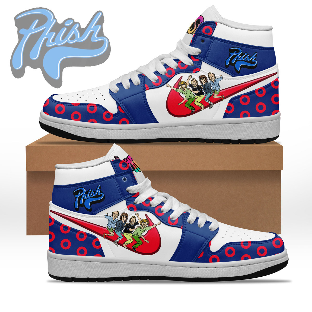 JWFancy Phish AJ1 High Sneakers Shoes For Men And Women