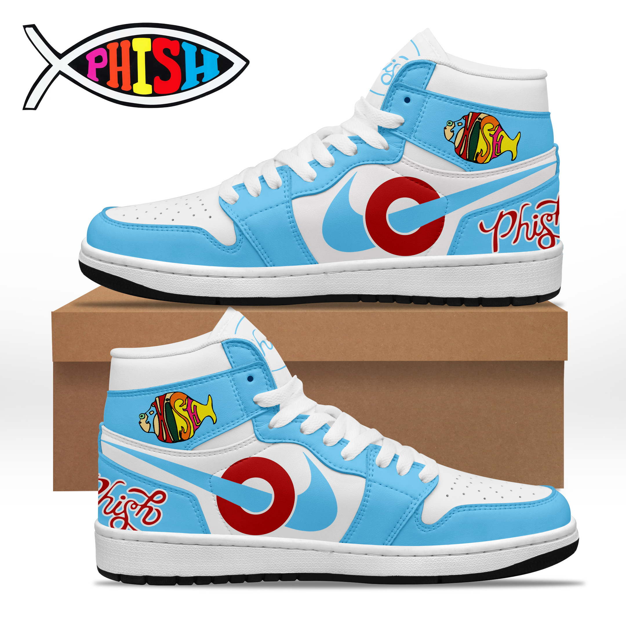 JWFancy Phish AJ1 High Sneakers Shoes For Men And Women