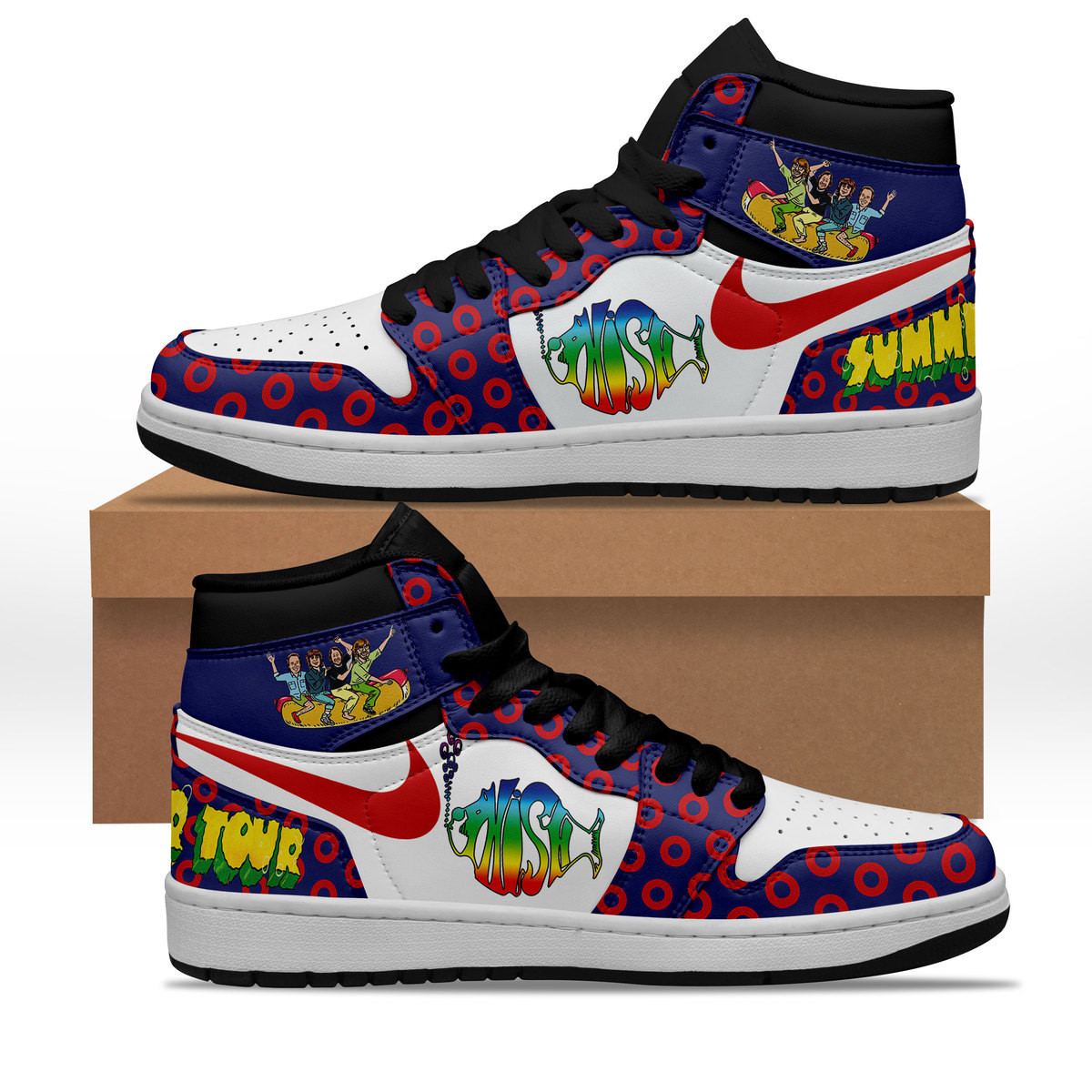 JWFancy Phish AJ1 High Sneakers Shoes For Men And Women