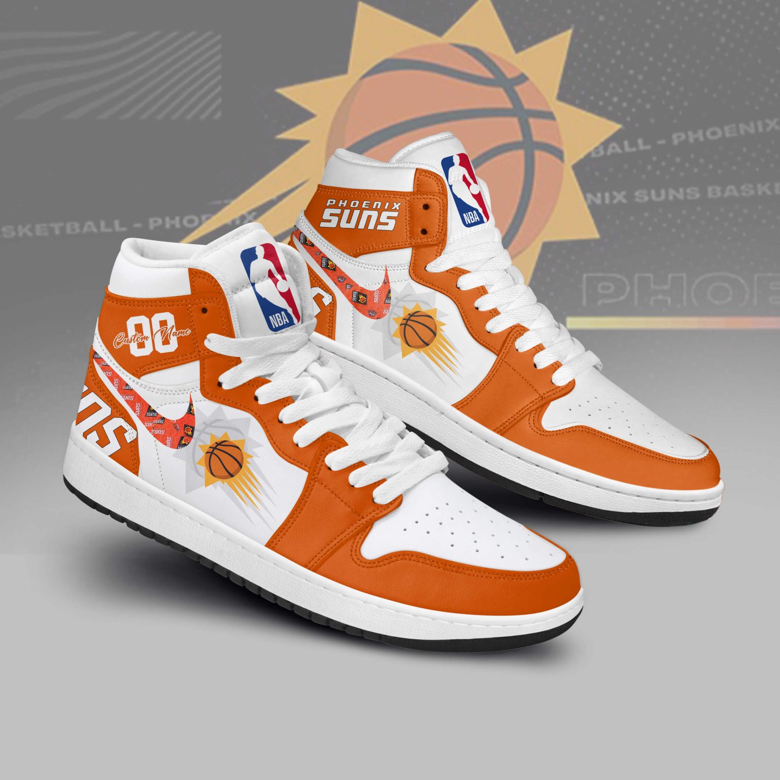 JWFancy Phoenix Suns AJ1 High Sneakers Shoes For Men And Women