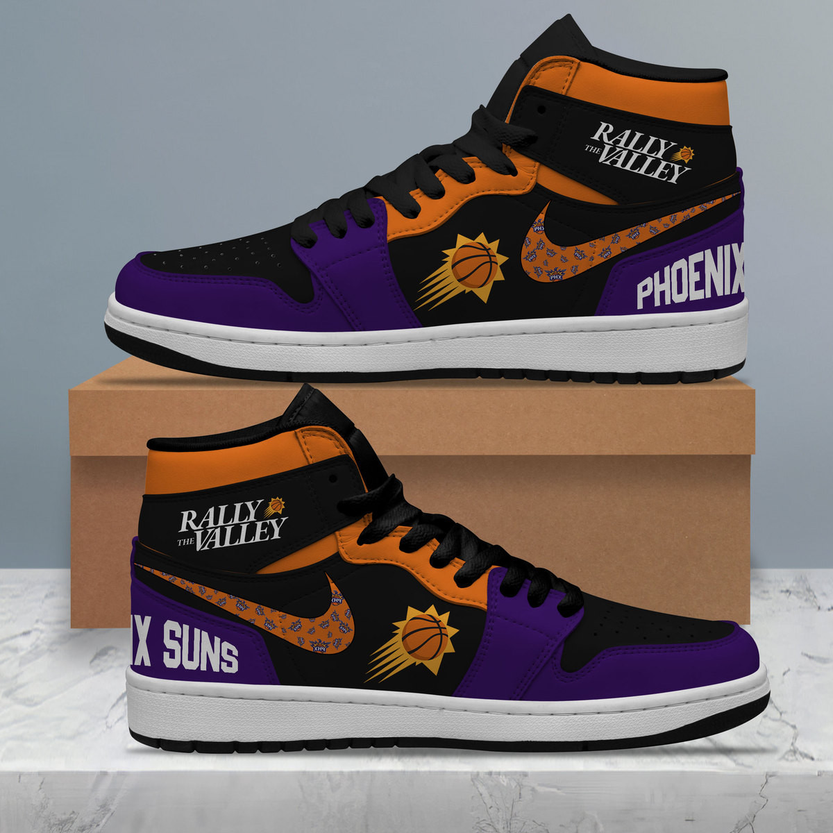 JWFancy Phoenix Suns AJ1 High Sneakers Shoes For Men And Women