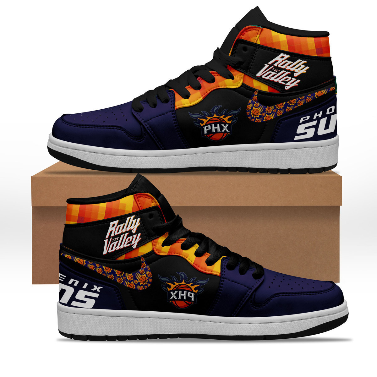 JWFancy Phoenix Suns AJ1 High Sneakers Shoes For Men And Women