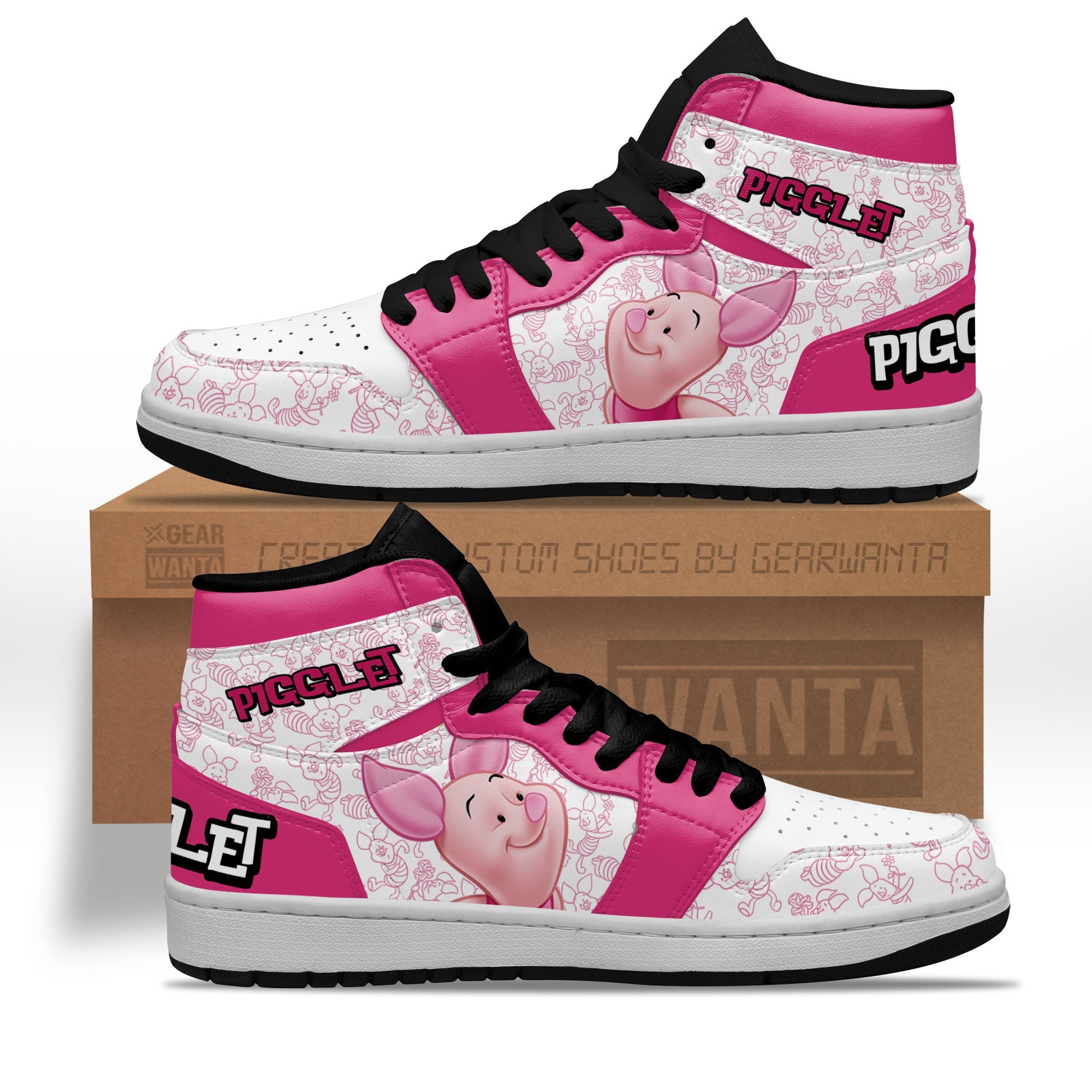 JWFancy Pigglet AJ1 High Sneakers Shoes For Men And Women