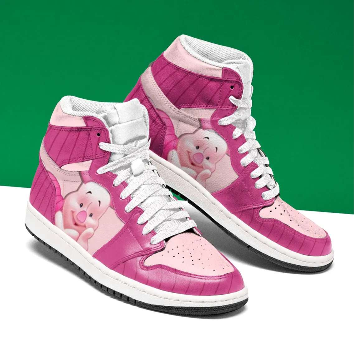 JWFancy Piglet Winnie The Pooh AJ1 High Sneakers Shoes For Men And Women