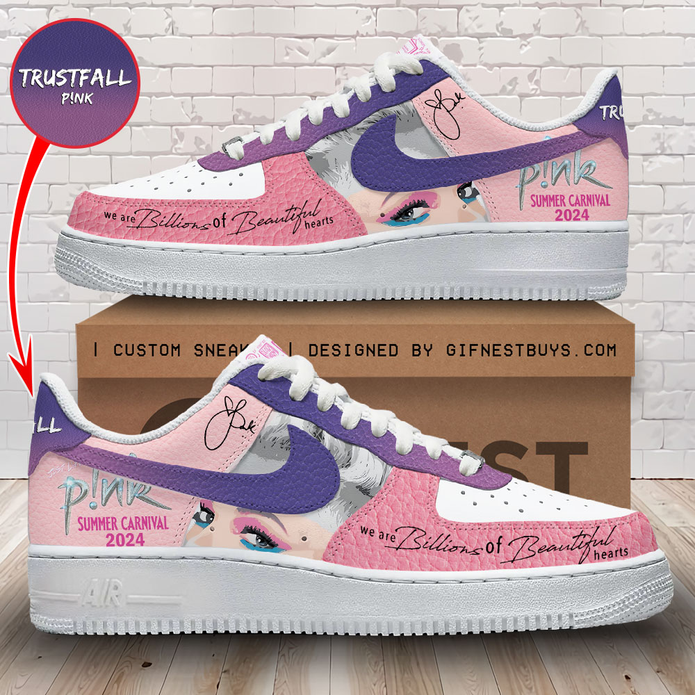 JWFancy Pink Air Low-Top Sneakers Shoes For Men And Women