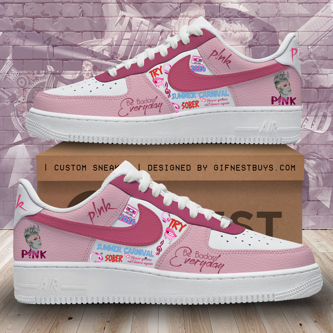 JWFancy Pink Air Low-Top Sneakers Shoes For Men And Women
