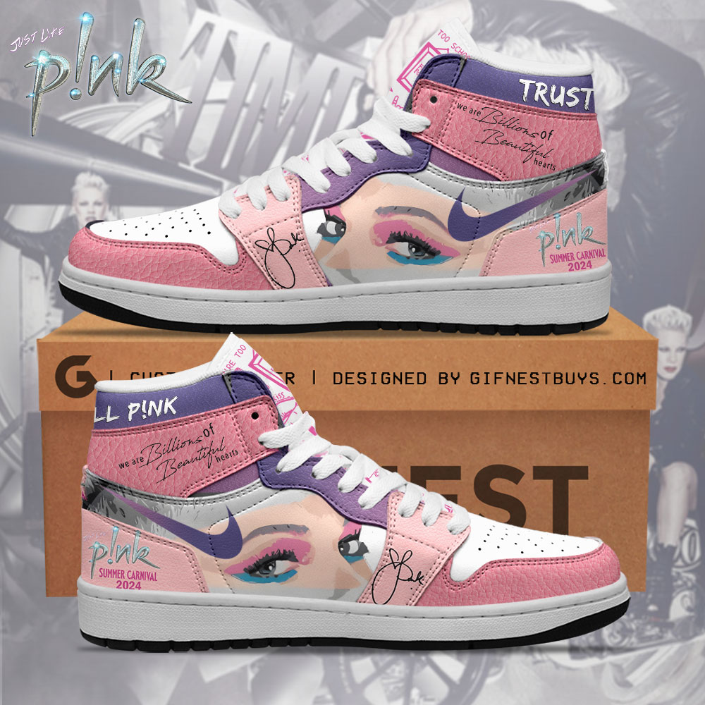 JWFancy Pink AJ1 High Sneakers Shoes For Men And Women