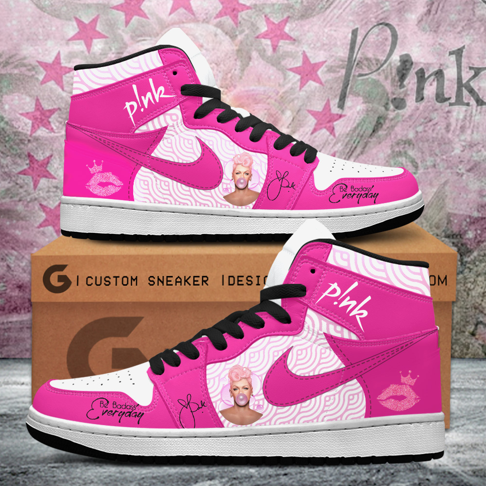 JWFancy Pink AJ1 High Sneakers Shoes For Men And Women