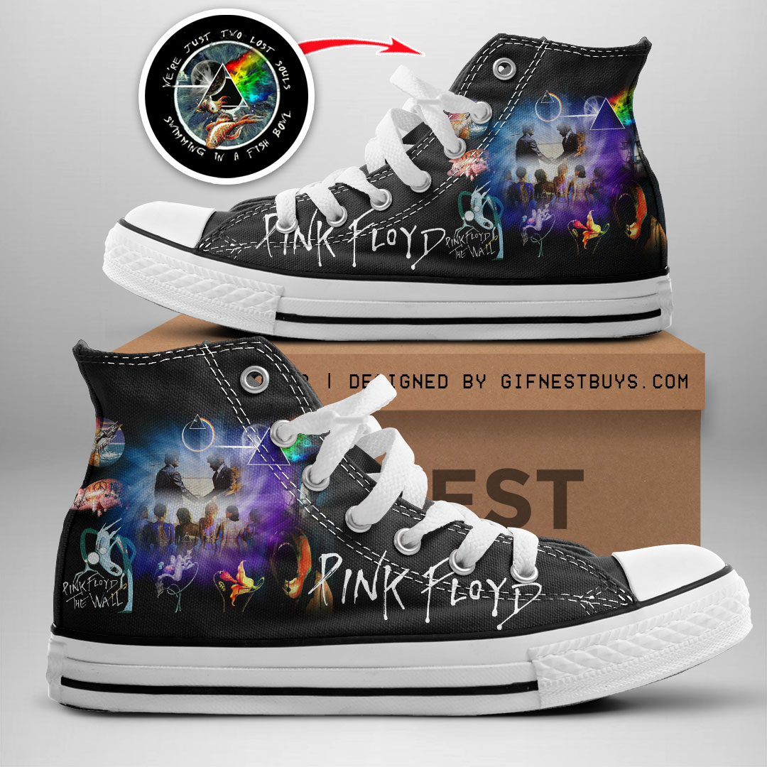 JWFancy Pink Floyd High Top Canvas Sneakers Shoes For Men And Women