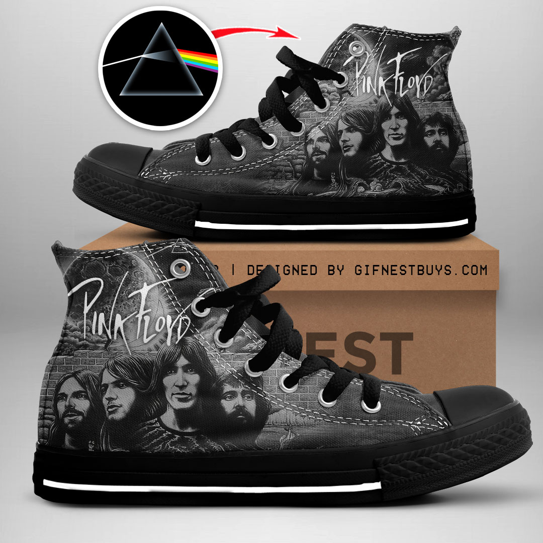 JWFancy Pink Floyd High Top Canvas Sneakers Shoes For Men And Women