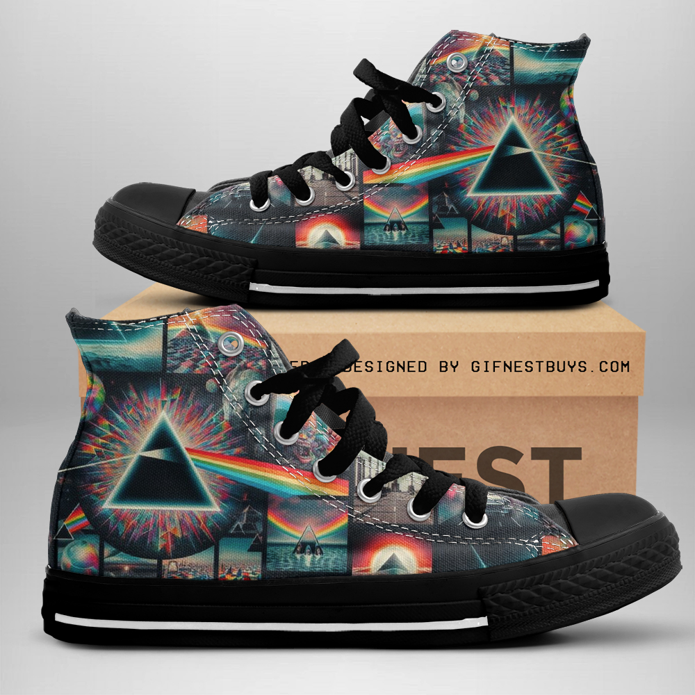 JWFancy Pink Floyd High Top Canvas Sneakers Shoes For Men And Women