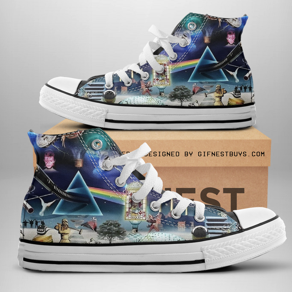 JWFancy Pink Floyd High Top Canvas Sneakers Shoes For Men And Women