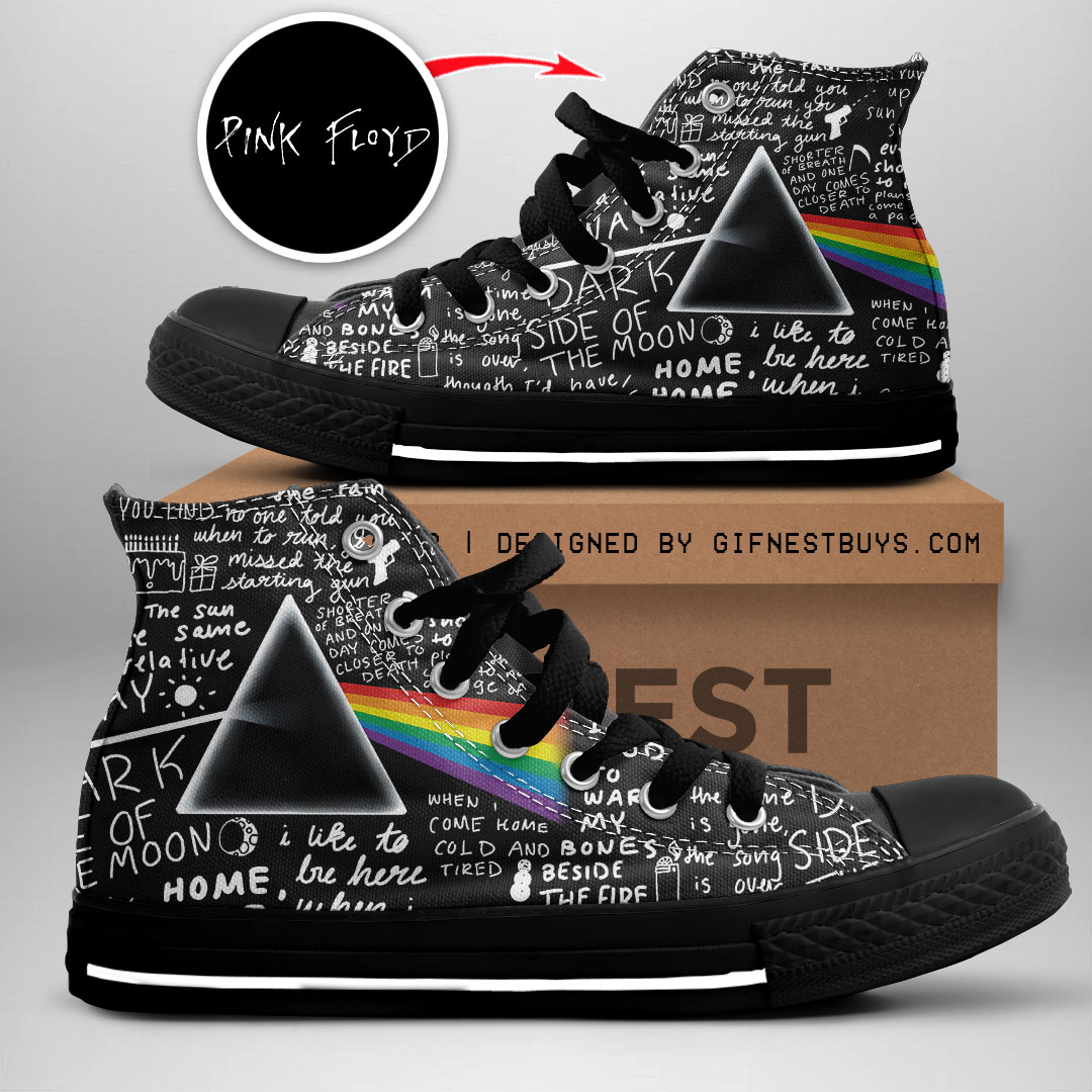 JWFancy Pink Floyd High Top Canvas Sneakers Shoes For Men And Women
