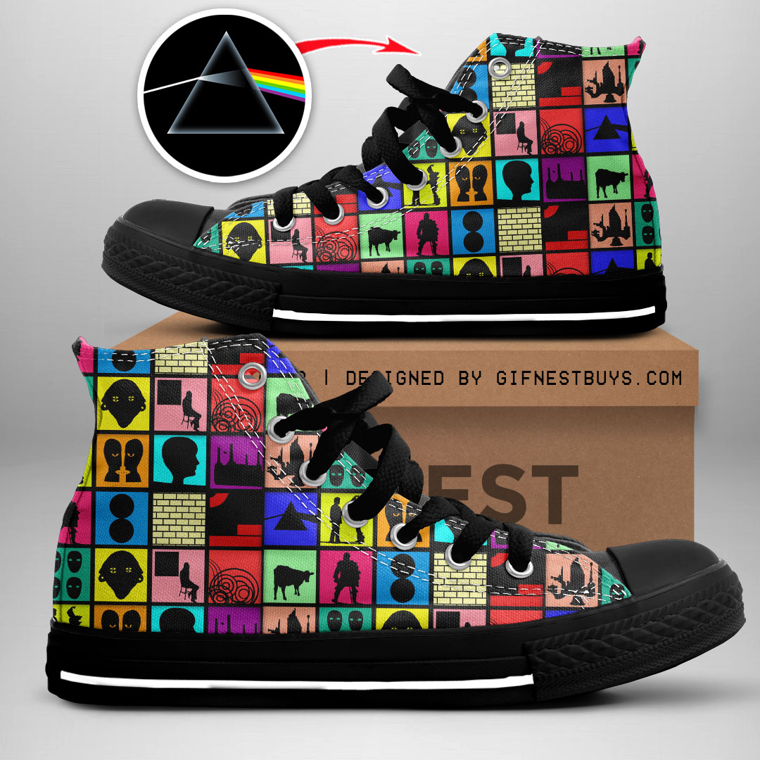 JWFancy Pink Floyd High Top Canvas Sneakers Shoes For Men And Women