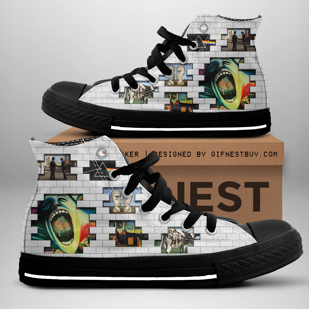 JWFancy Pink Floyd High Top Canvas Sneakers Shoes For Men And Women