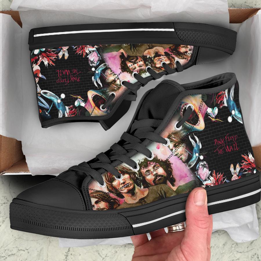 JWFancy Pink Floyd High Top Canvas Sneakers Shoes For Men And Women