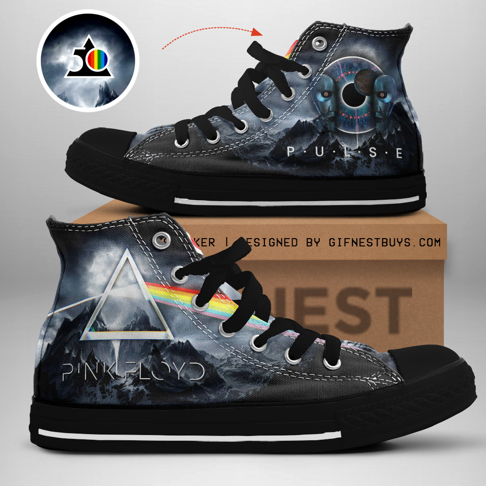 JWFancy Pink Floyd High Top Canvas Sneakers Shoes For Men And Women