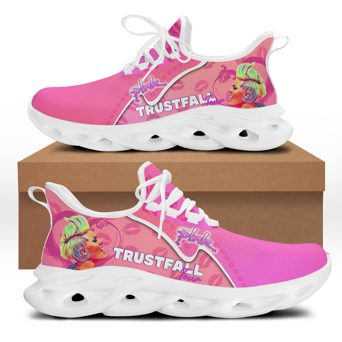JWFancy Pink Max Soul Shoes Sneakers For Men And Women