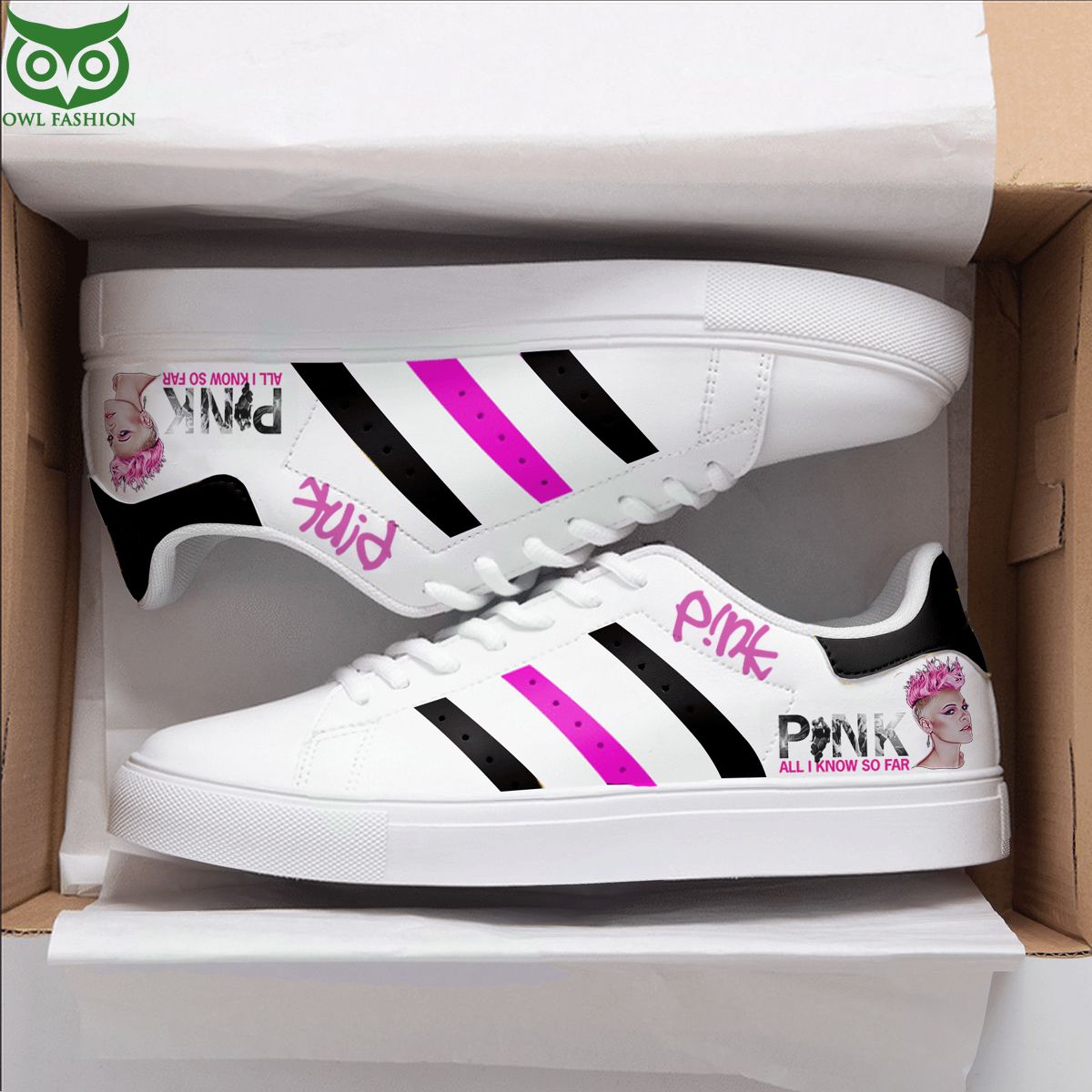 JWFancy Pink Skate Stan Shoes Sneakes For Men And Women