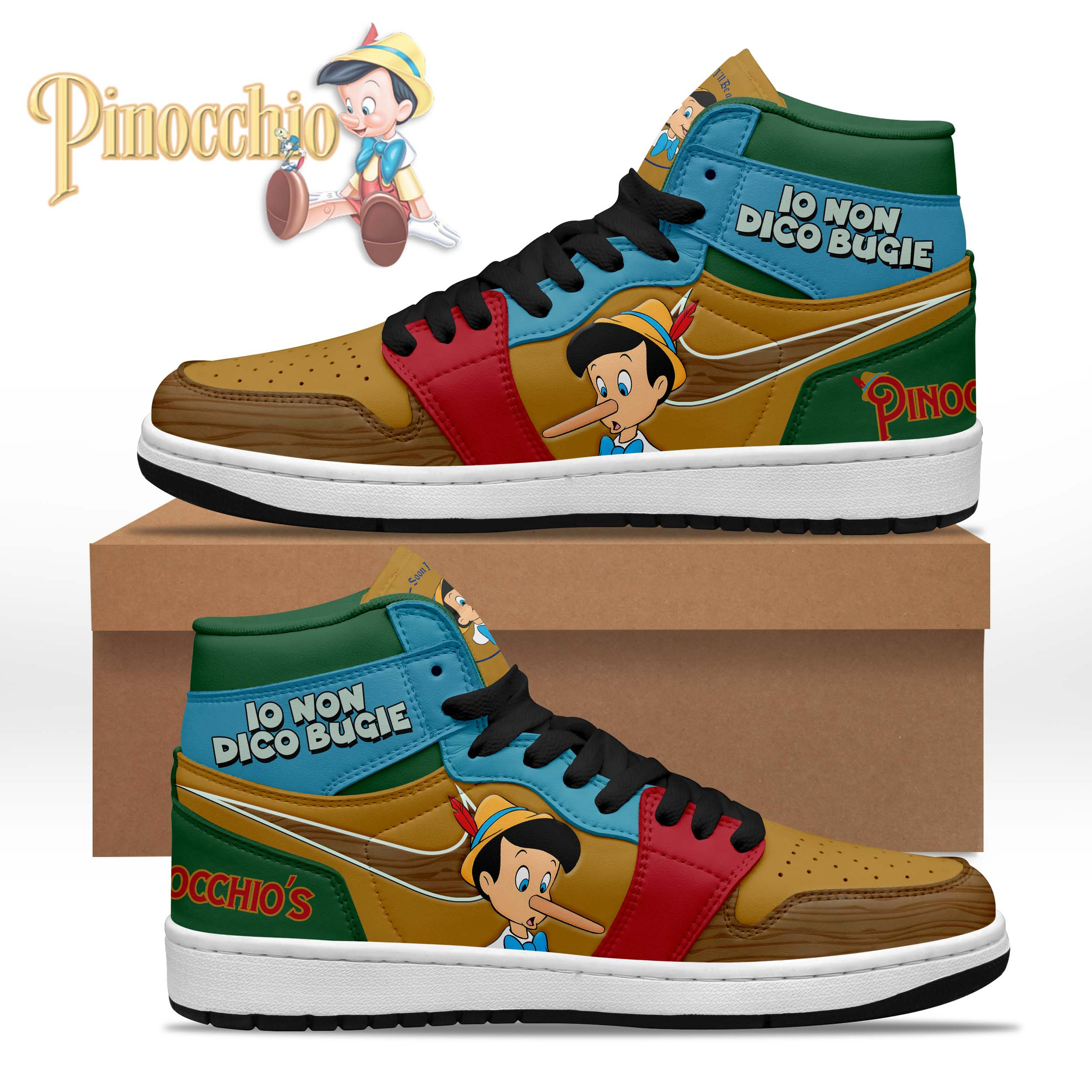 JWFancy Pinocchio AJ1 High Sneakers Shoes For Men And Women