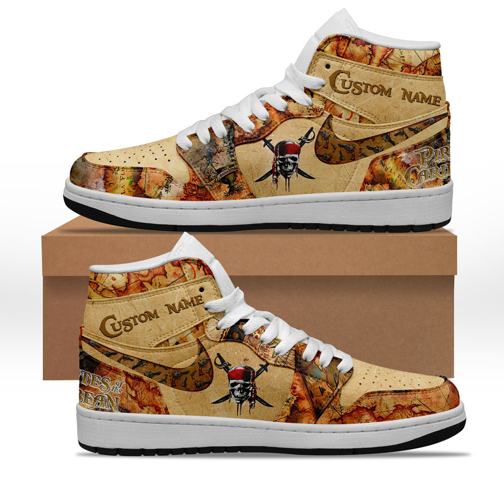 JWFancy Pirates of the Caribbean AJ1 High Sneakers Shoes For Men And Women