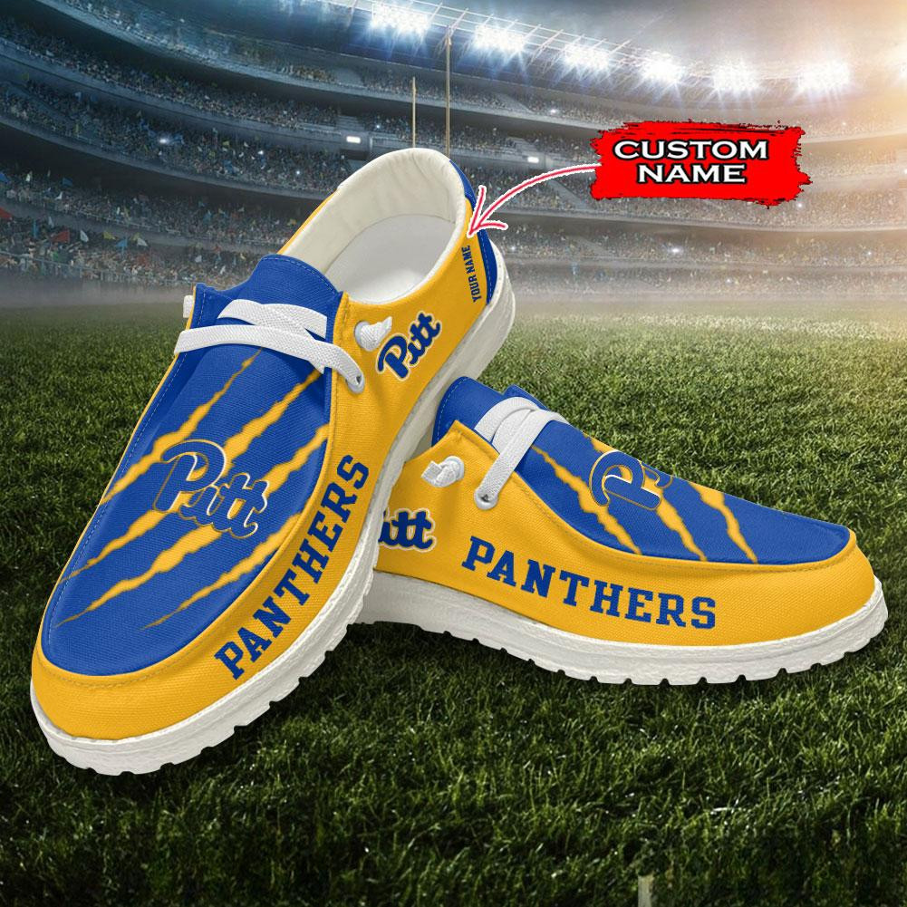 JWFancy Pittsburgh Panthers Hey Dude Shoes Wally Men's Lace Up Loafers Comfortable For Men And Women