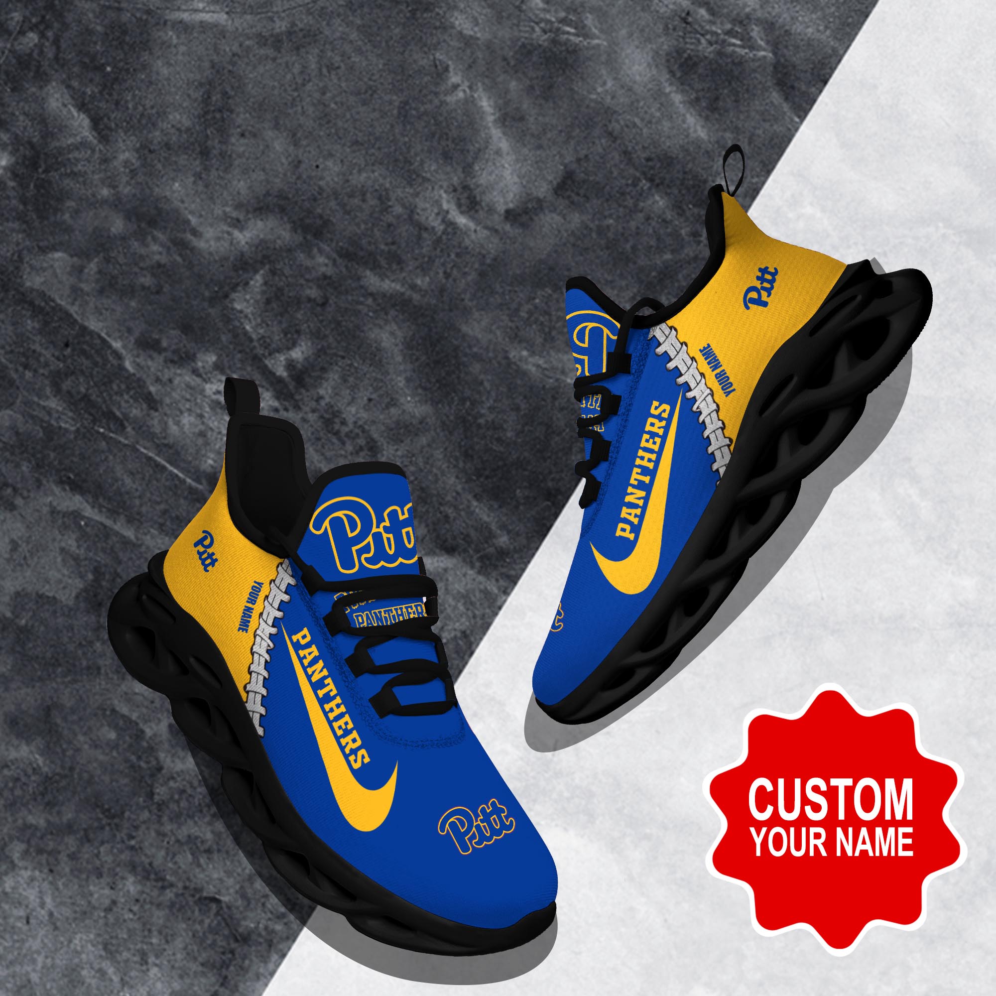 JWFancy Pittsburgh Panthers Max Soul Shoes Sneakers For Men And Women