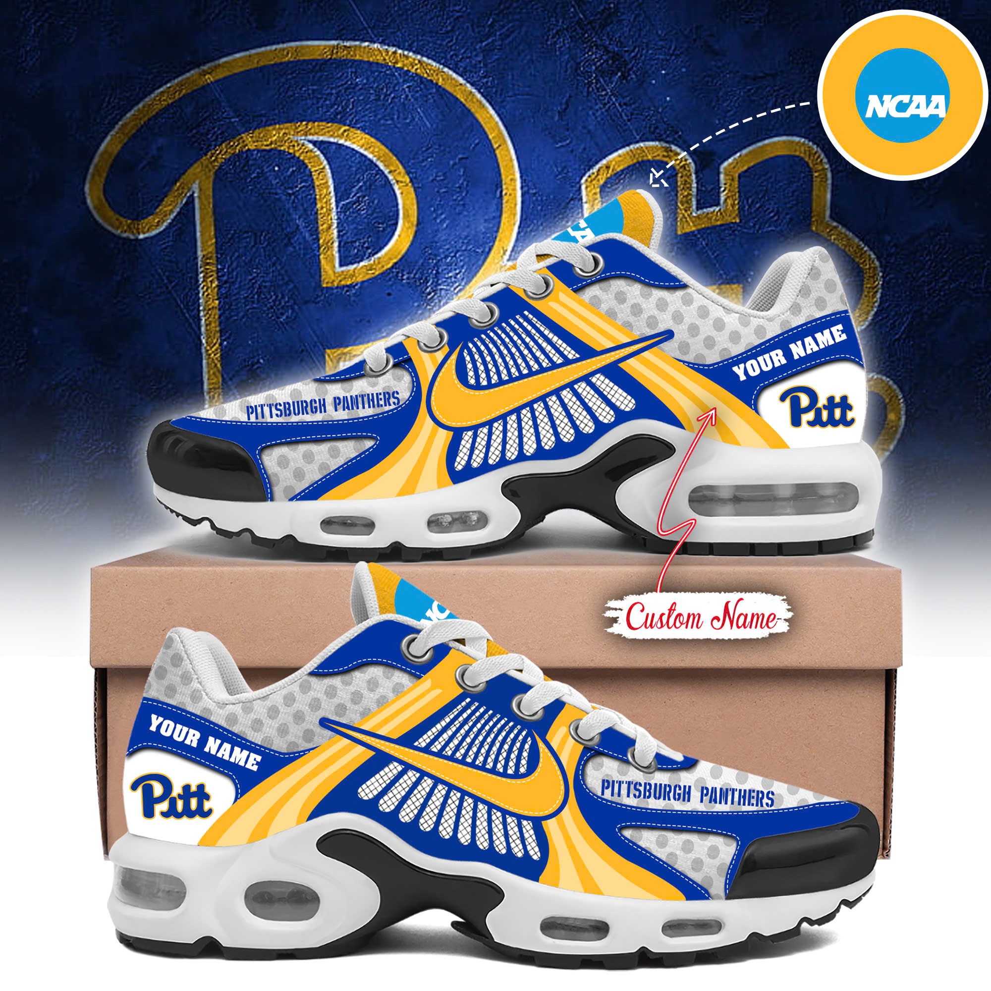 JWFancy Pittsburgh Panthers TN Shoes Sneakers For Men And Women