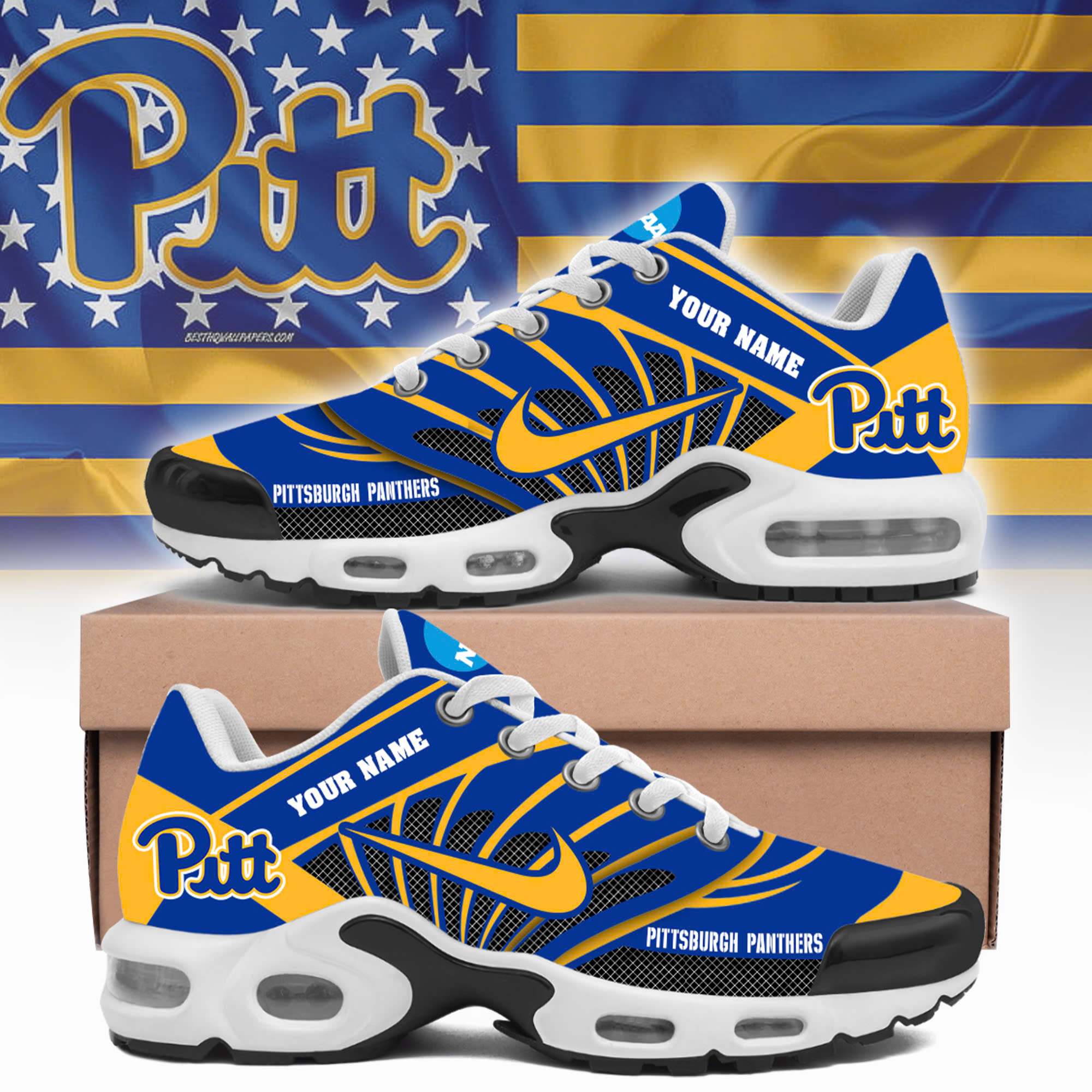 JWFancy Pittsburgh Panthers TN Shoes Sneakers For Men And Women