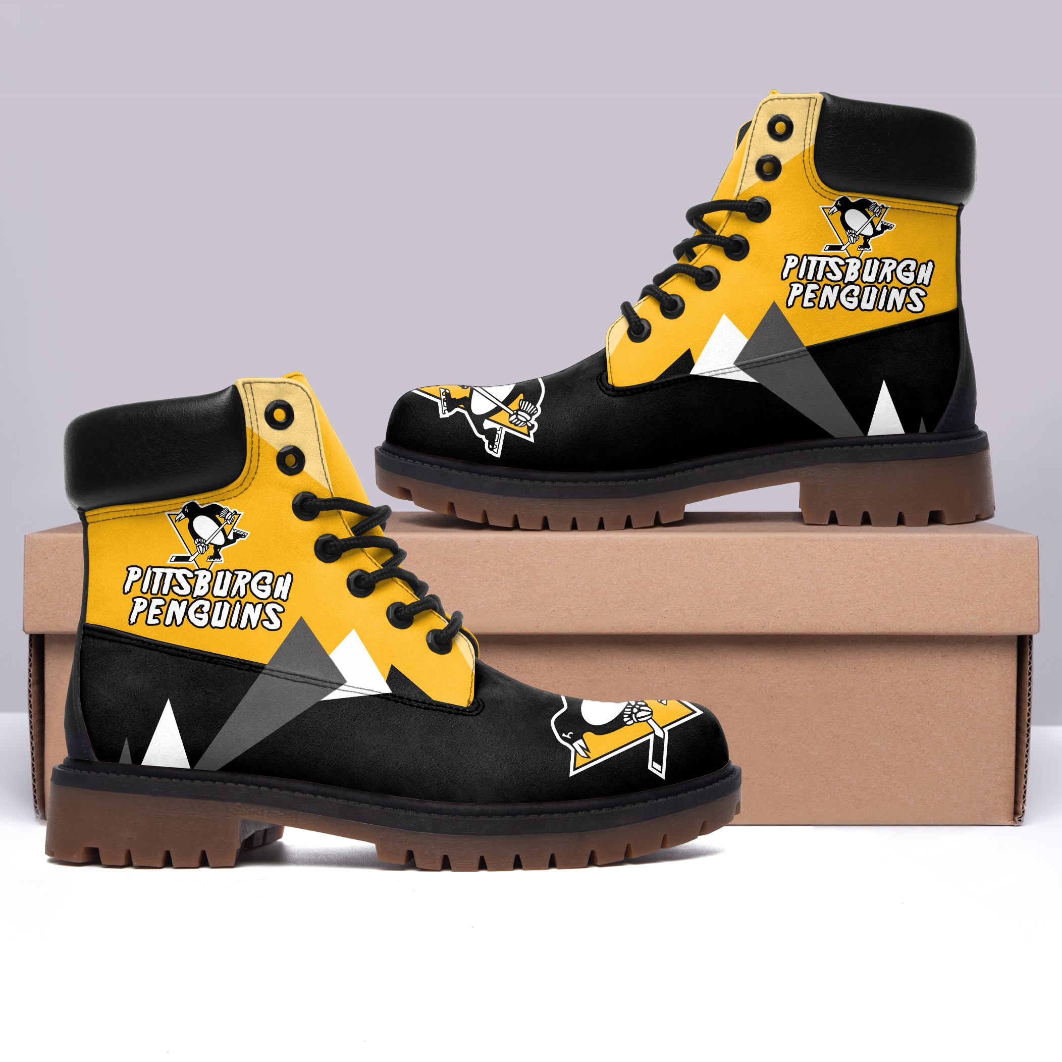 JWFancy Pittsburgh Penguins Boots Shoes For Men And Women