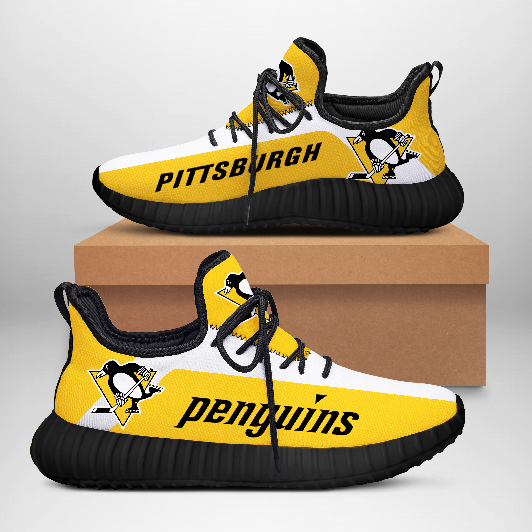 JWFancy Pittsburgh Penguins Reze Sneakers Shoes For Men And Women