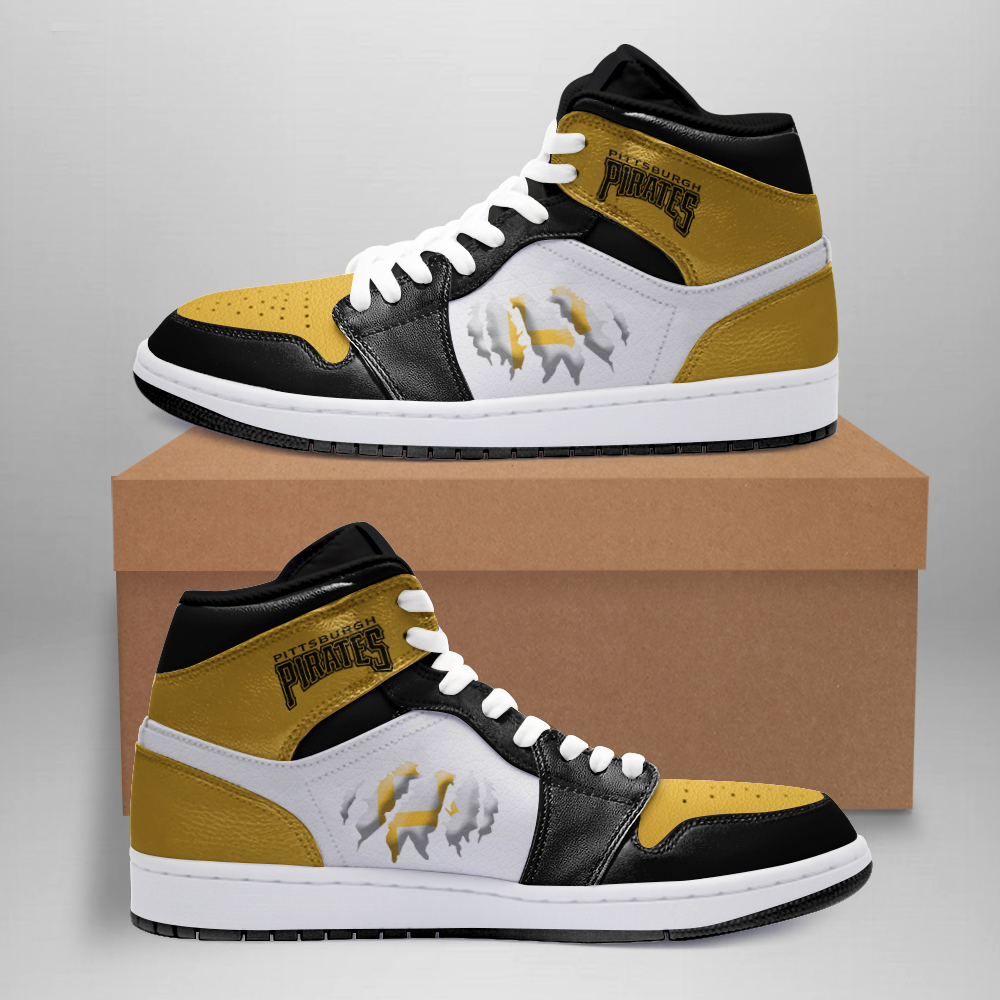 JWFancy Pittsburgh Pirates AJ1 High Sneakers Shoes For Men And Women