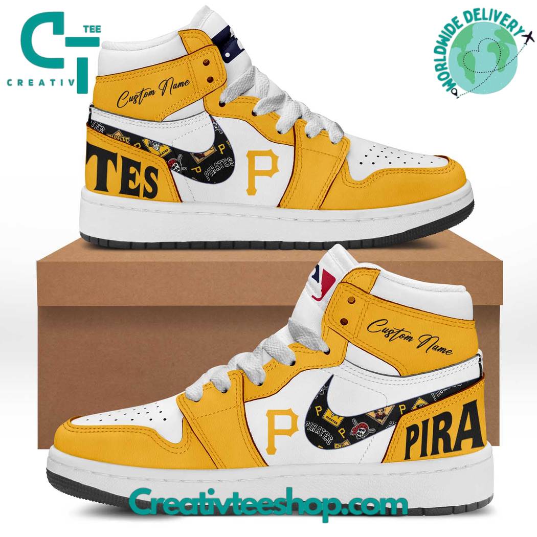 JWFancy Pittsburgh Pirates AJ1 High Sneakers Shoes For Men And Women