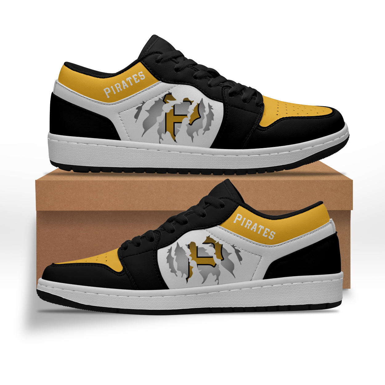JWFancy Pittsburgh Pirates AJ1 Low Sneakers Shoes For Men And Women
